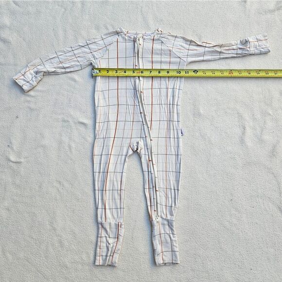Brixton Brixton Cream Plaid Bamboo Zip Romper 12-18M - Picture 3 of 10